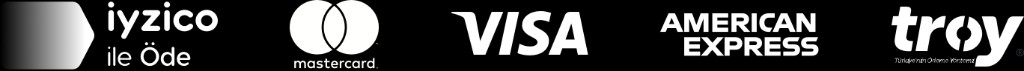 iyzico ile Öde, Mastercard, Visa, American Express, Troy ödeme logoları